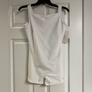 Dance/Biketard White Romper NWT Size Small